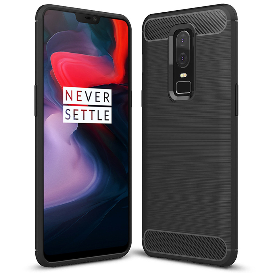 Flexi Slim Carbon Fibre Case for OnePlus 6 (Black)